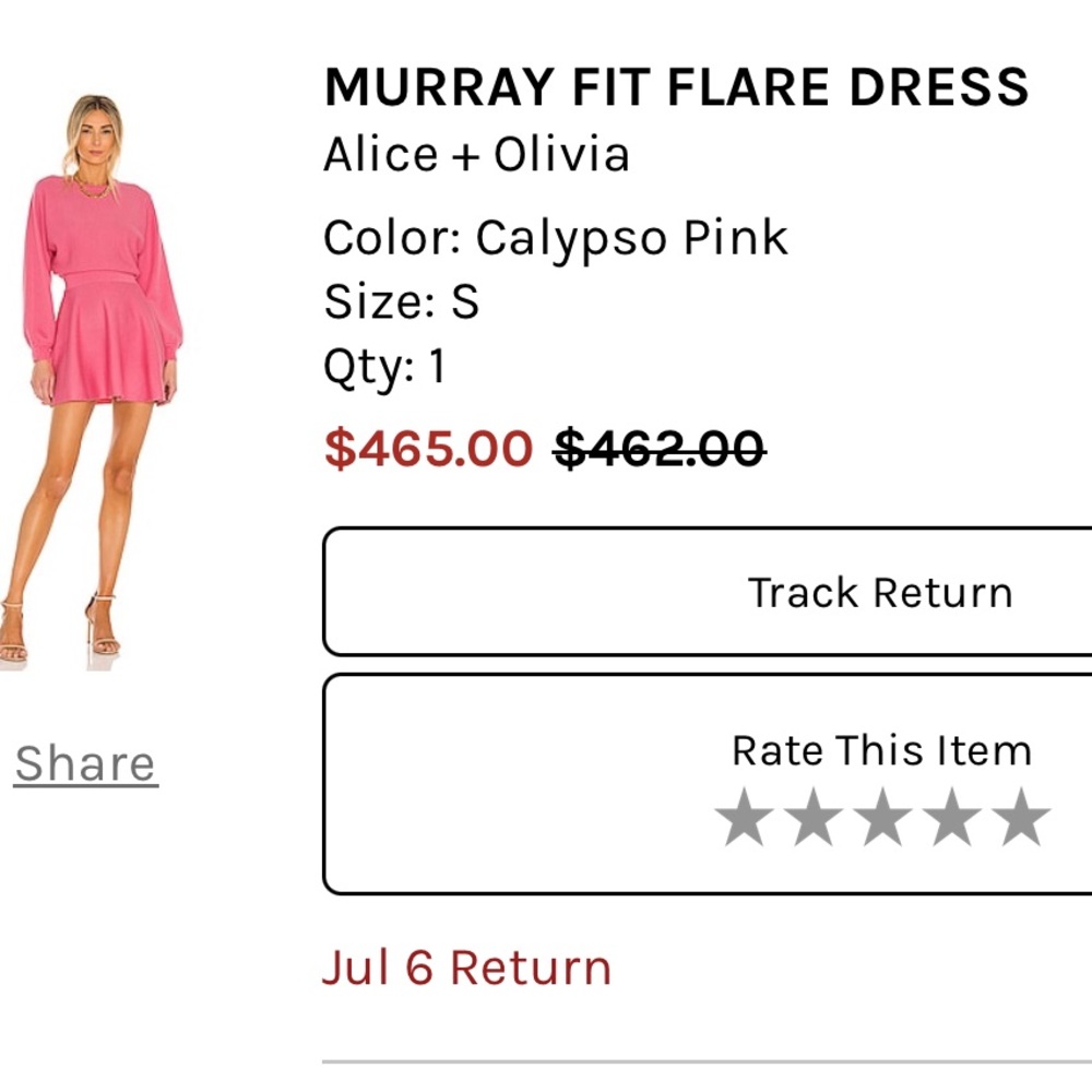 Murray Fit Flare Alice + Olivia Dress